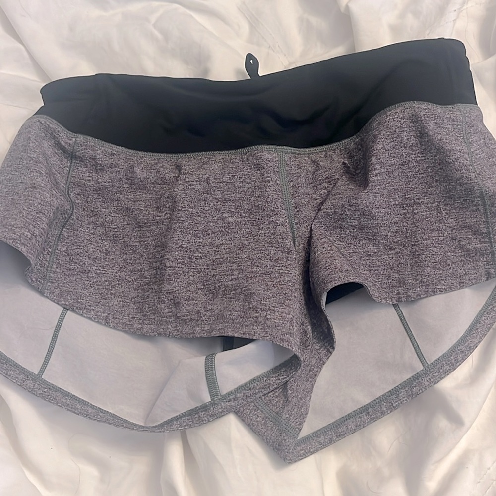Grey lululemon speed up shorts